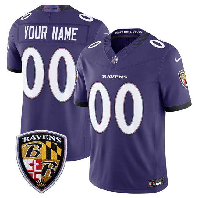 Women's Baltimore Ravens Active Player Custom Purple 2026 F.U.S.E Vapor Stitched Limited Football Jersey(Run Small)